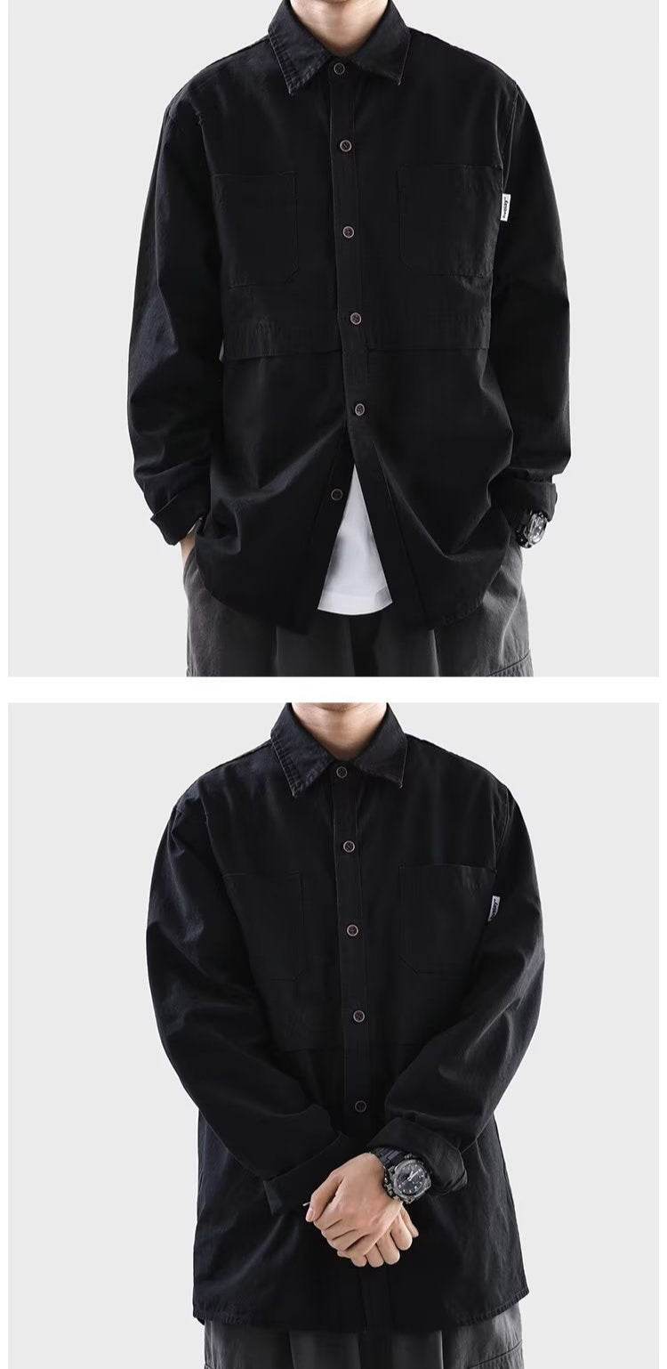 AM Vision RO Black Cotton Cardigan with Front Buttons and Comfortable Fit for Everyday Wear