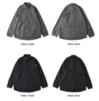 AM Vision RO Cotton Cardigan displayed from front and back angles in black and gray