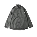 AM Vision RO Oversized Grey Cotton Cardigan with Button Closure and Side Pockets