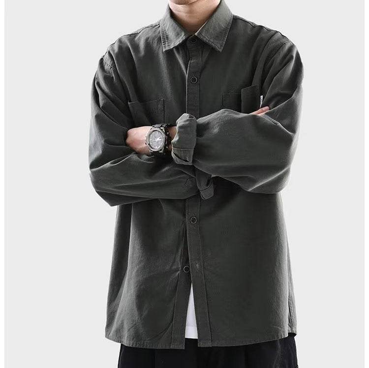 AM Vision RO Men's Cotton Cardigan in Dark Green with Casual Fit and Button Closure