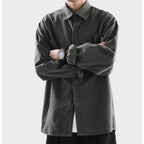 AM Vision RO Men's Cotton Cardigan in Dark Green with Casual Fit and Button Closure