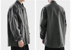 AM Vision RO Cotton Cardigan in Dark Gray with Button Closure and Long Sleeves for a Stylish Look