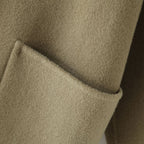 Close-up of AM Vision RO Double-Faced Wool Velvet Coat showcasing soft texture and elegant design