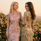 Mulberry Silk Dress / Artistic Prints