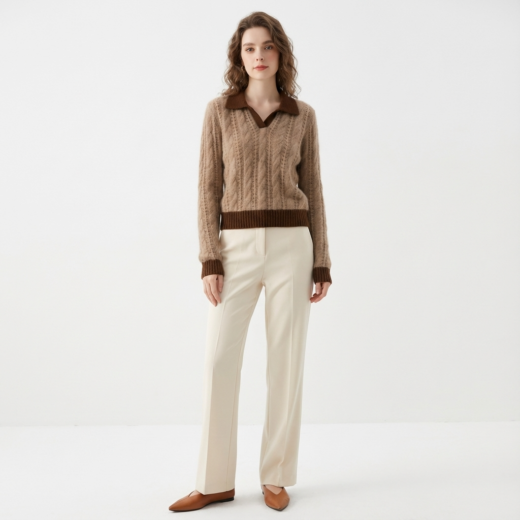 Cloud Weave Cashmere Crochet Sweater