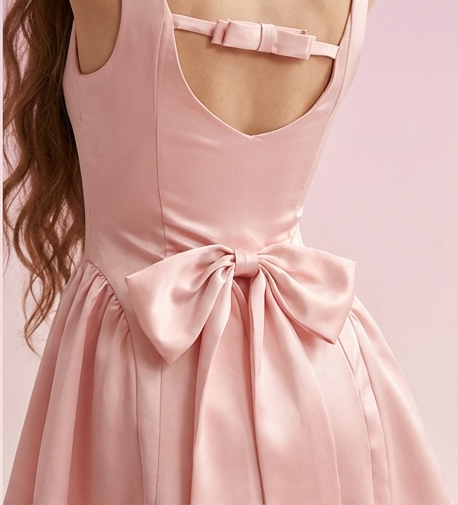 Pink Lotus Bow Princess Dress