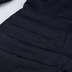 Elegant Bell Sleeve Dress in dark color with a fitted silhouette and stylish bell sleeves