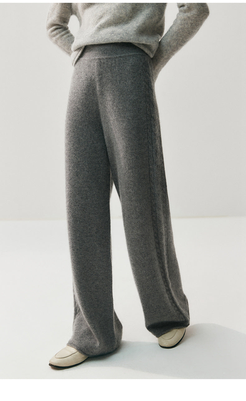 Averné Luxe Cashmere Straight Pants