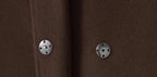 Close-up of Elegant Wool And Cashmere Coat With Fitted Cut And Suit Collar showing fabric and button details