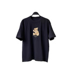 Black Embroidered Bear T-Shirt featuring a cute bear design on the front