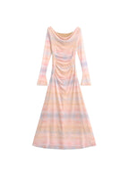 AM Vision RO Fantasy Powder Spring Dress with long sleeves and a flowing design in pastel colors