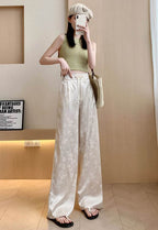 AM Vision RO Floral Glow Pants in Light Fabric with Elegant Floral Design for Casual Wear