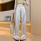 Elegant Floral Glow Pants with a Soft Fabric and Wide Leg Design for a Chic Look