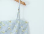 Light Blue French Floral Mini Slip Dress with Delicate Floral Print and Adjustable Straps