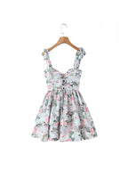 AM Vision RO French Floral Tea Dress with Soft Fabric and Floral Print for Spring and Summer Wear