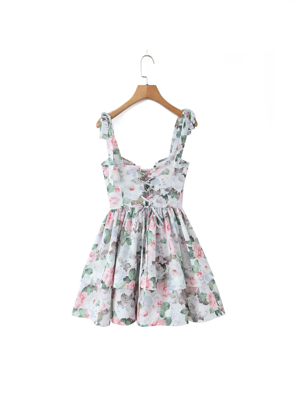 AM Vision RO French Floral Tea Dress with Soft Fabric and Floral Print for Spring and Summer Wear