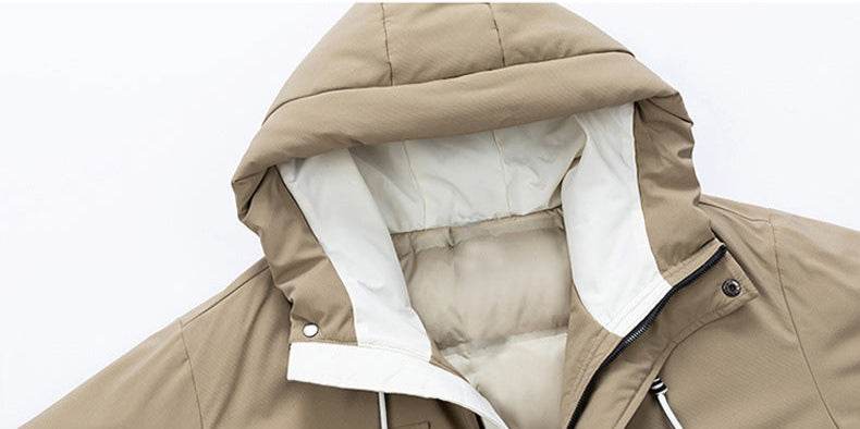 Jachetă călduroasă cu buzunare multiple -20° C, bej, cu glugă și căptușeală izolatoare AM Vision RO