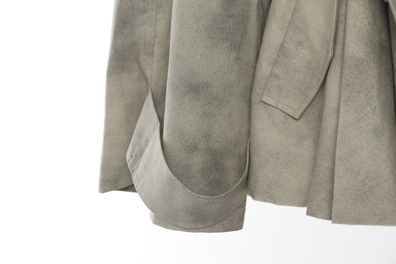 AM Vision RO Stylish Gray Jacket and Skirt Set with Modern Tailoring for Elegant Outfits