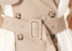 AM Vision RO Lace Detail Jacket - Elegant Spring Style with Stylish Belt and Button Closure