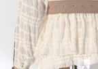 Lace Detail Jacket - Elegant Spring Style with soft ruffles and cinched waist for a chic look