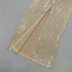 Luxe Spark Halter Rhinestone Evening Dress featuring a glamorous design with sparkling rhinestones