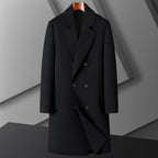 Classic Black AM Vision RO Men Wool Coat Autumn-Winter 2025 with Double-Breasted Design