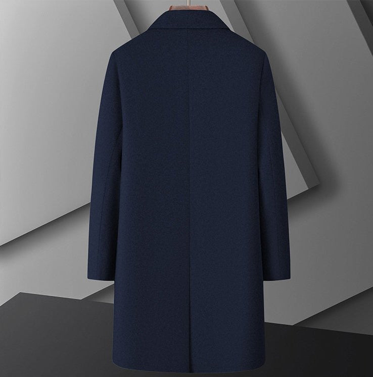 Stylish Navy Men Wool Coat Autumn-Winter 2025 for a sophisticated look in cold weather