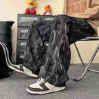 Men's Graffiti Design Pants - Urban Street Style with Bold Patterns for Trendy Looks