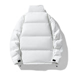 Men's Winter Jacket with Duck Down in white, featuring a sleek design and puffy insulation for warmth
