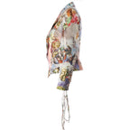 Mocha Mousse Cape Jacket featuring a unique colorful design and stylish side view