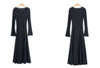 AM Vision RO Mulberry Silk Dress with Artistic Prints and Flared Sleeves for a Stylish Look