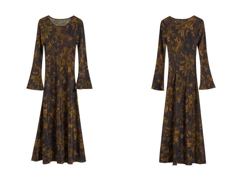 AM Vision RO Mulberry Silk Dress with Artistic Prints for elegant and stylish occasions