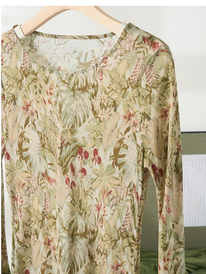 Mulberry Silk Dress / Artistic Prints