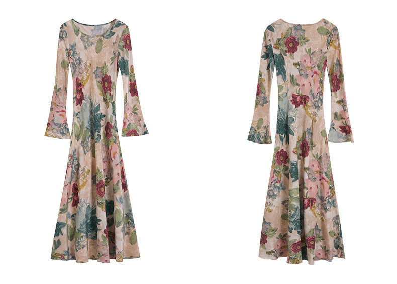 Mulberry Silk Dress / Artistic Prints