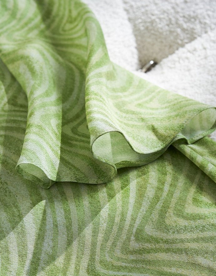 Mulberry Silk Dress / Artistic Prints