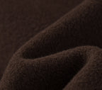 Close-up of soft brown fabric showcasing the texture of Nara Wool X Cashmere Hooded Coat