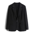 Classic black AM Vision RO Natural Silk Blazer for a sophisticated and elegant look.