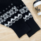 Nordic Echo Knit Set featuring a black and white pattern, perfect for cozy winter wear
