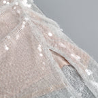 Elegant AM Vision RO One-Shoulder Sequin Gown with shimmering sequins for special occasions