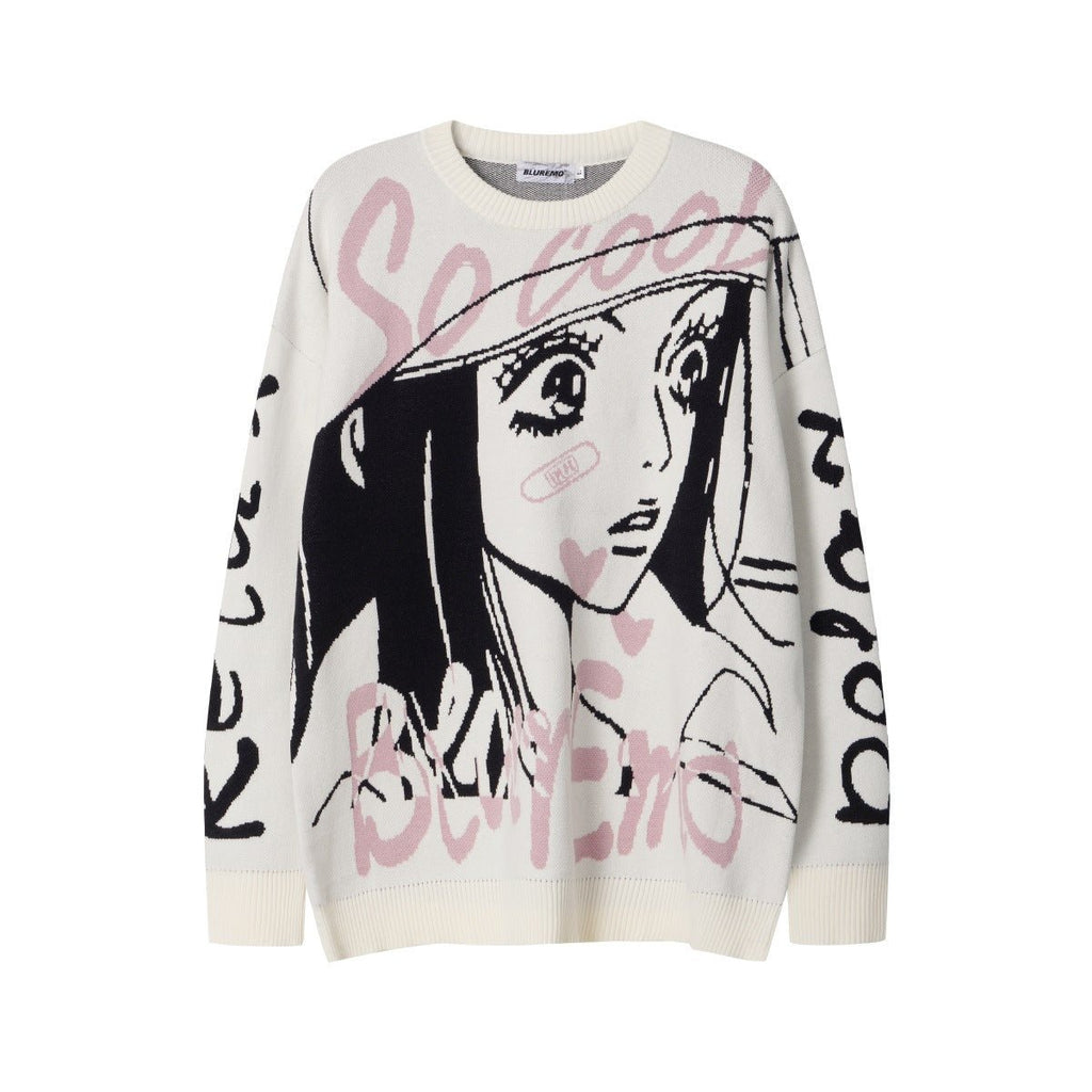 Oversized Anime Sweater featuring a unique graphic design and stylish oversized fit