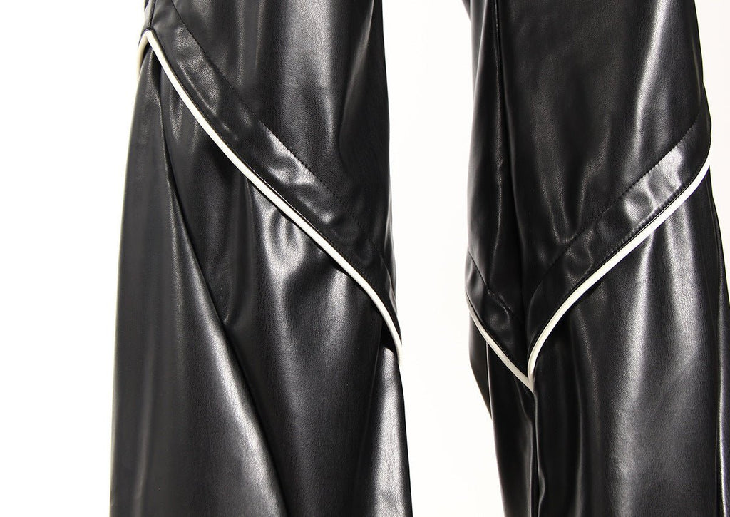 Stylish AM Vision RO Streetwear Pants with Glossy Effect and Side Pockets for a trendy look