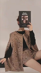 Mocha Mousse Cape Jacket