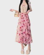 Airy Drawstring Skirt With Elegant Tie