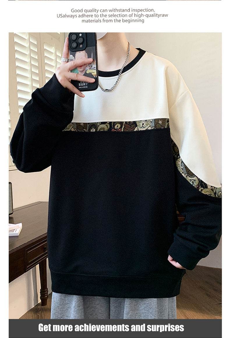 Pulover în diverse culori cu detaliu urși brodați, design negru și alb, model casual pentru bărbați