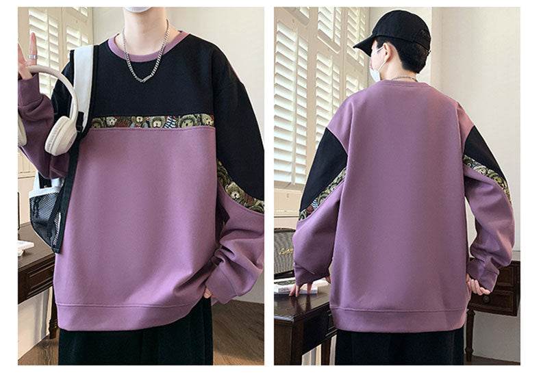 Pulover în diverse culori cu detaliu urși brodați, model negru și mov, stil casual confortabil