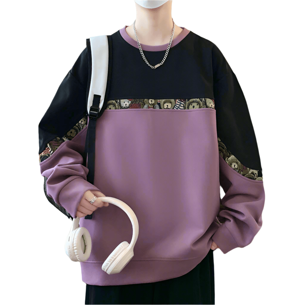 Pulover în diverse culori cu detaliu urși brodați, model unisex cu design modern și comod