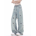 Puppy Riot Straight Jeans with unique graphics, ideal for casual and stylish outfits