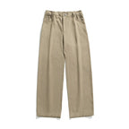 Beige AM Vision RO Pure Cotton Retro Casual Pants with a relaxed fit and classic styling