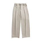 AM Vision RO Pure Cotton Retro Casual Pants in beige with a relaxed fit and classic style