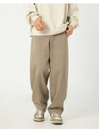 AM Vision RO Pure Cotton Retro Casual Pants in Beige for Comfortable Everyday Wear